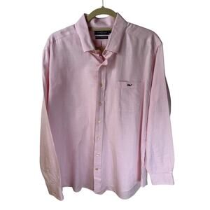 Vineyard Vines | Slim Fit Tucker Button Down Shirt Size L Pink - Cotton & Linen